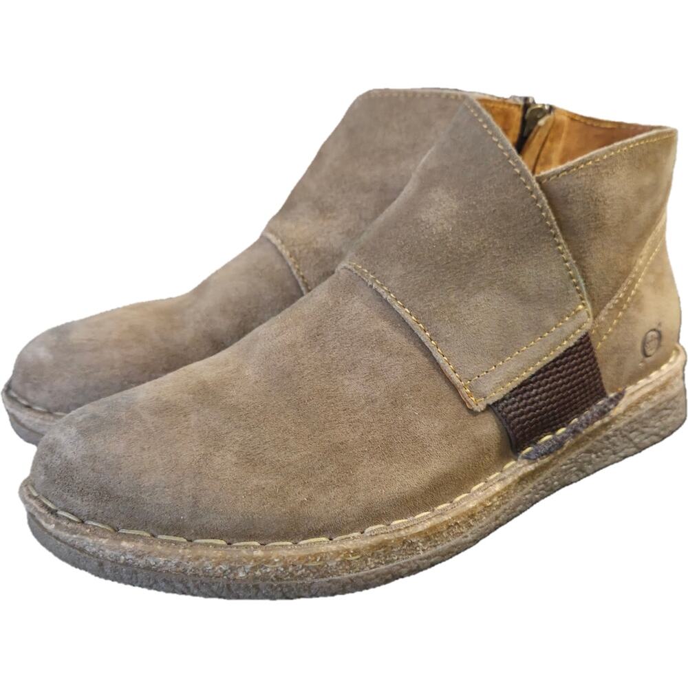 Born Tora Beige Suede Comfort Crossover Boots Cork Adventure Gorpcore 7.5 EUC